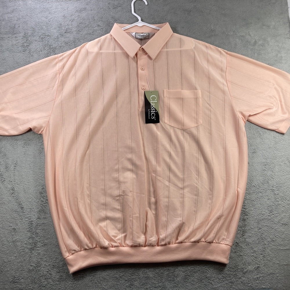 Polo Shirt Men 4XLT Salmon Classics by Palmland Relaxed Fit Casual Pocket - READ